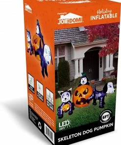 Joiedomi 6ft Halloween Skeleton Dog With Pumpkin Set 11 Joiedomi 6ft Halloween Skeleton Dog With Pumpkin Set