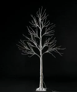 Joiedomi All Holiday Decor 6ft White Birch Tree Decoration With 96 LED Lights