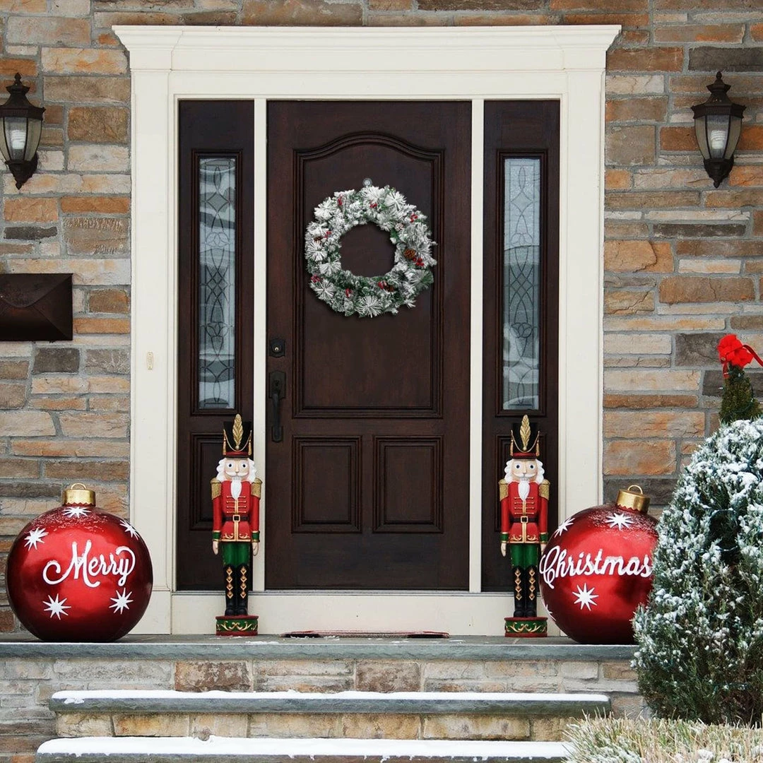 Joiedomi All Holiday Decor 24¡± Christmas Wreath Flocked With LED Lights 7 Joiedomi All Holiday Decor 24¡± Christmas Wreath Flocked With LED Lights