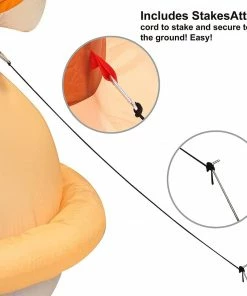 Joiedomi Inflatables Large Turkey On A Pumpkin Pie Inflatable (6 Ft) 8 Joiedomi Inflatables Large Turkey On A Pumpkin Pie Inflatable (6 Ft)