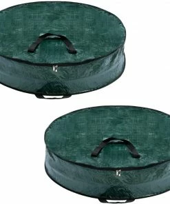Joiedomi Organizer & Storage 36 Inch 2 Packs Christmas Wreath Storage Bag (Green)