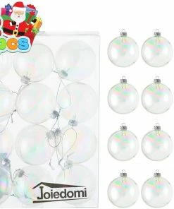 Joiedomi All Holiday Decor 12Pcs 3.5'' Chrome Christmas Ball Ornaments