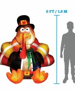 Joiedomi Large Thanksgiving Gobbles The Turkey (6 Ft) Inflatables 5 Joiedomi Large Thanksgiving Gobbles The Turkey (6 Ft) Inflatables