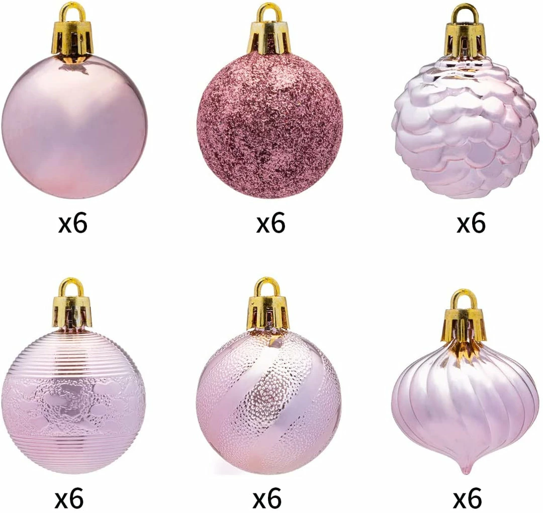 Joiedomi All Holiday Decor 1.57" Rosegold Christmas Ball Ornaments 36Pcs 2 Joiedomi All Holiday Decor 1.57" Rosegold Christmas Ball Ornaments 36Pcs