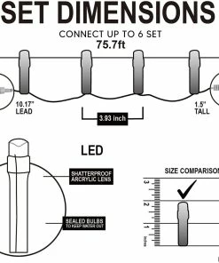 Joiedomi All Holiday Decor 75.7 FT Blue String Lights 10 Joiedomi All Holiday Decor 75.7 FT Blue String Lights