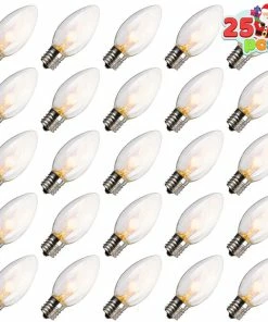 Joiedomi All Holiday Decor C9 Incandescent Bulb 25 Packs, Christmas Replacement Light Bulb