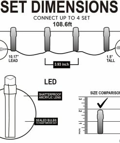 Joiedomi 98.1 FT Orange & Purple LED 8 Modes Clear Wire Mini Light Set All Holiday Decor