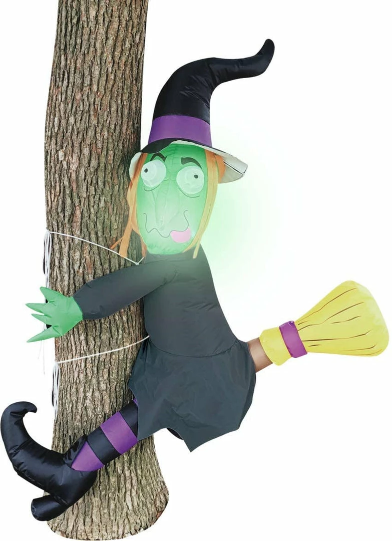Joiedomi Tall Crashing Witch Into Tree Inflatable (4 Ft) 1 Joiedomi Tall Crashing Witch Into Tree Inflatable (4 Ft)