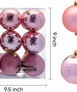 Joiedomi 18Pcs Christmas Ball Ornaments Rosegold