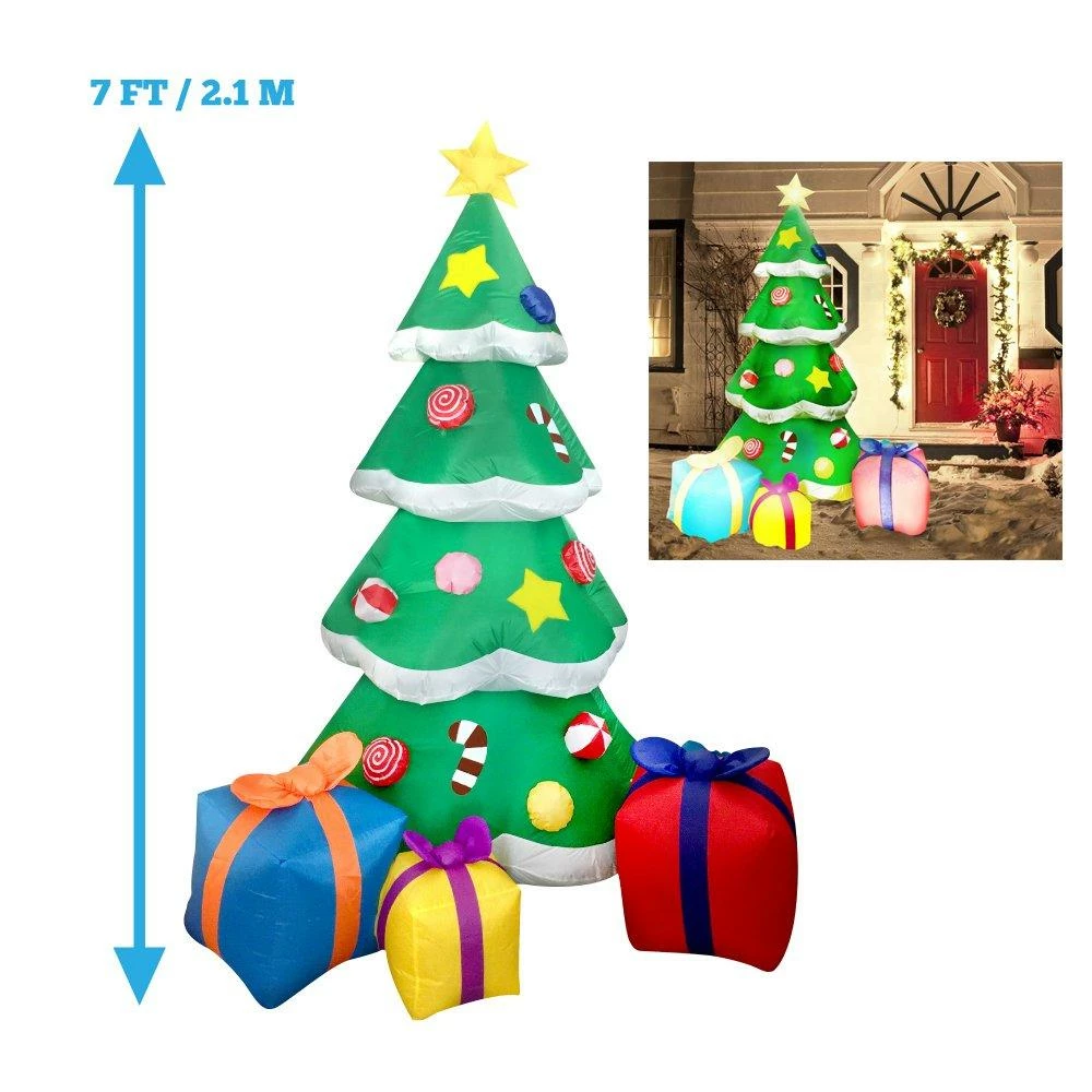 Joiedomi Inflatables Large Christmas Tree With Presents Inflatable (7 Ft) 2 Joiedomi Inflatables Large Christmas Tree With Presents Inflatable (7 Ft)