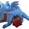 Joiedomi All Holiday Decor 6 FT Long Inflatable Dragon Guarding Gift