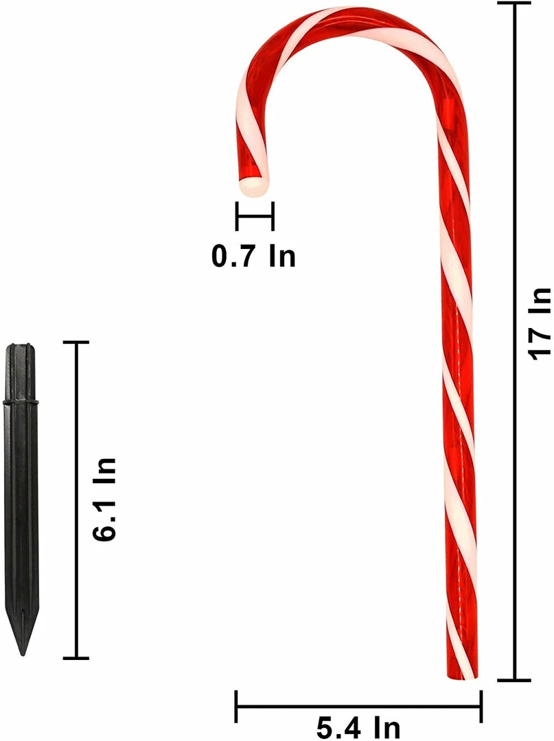 Joiedomi 17¡± Christmas Candy Cane Pathway Markers 7 Joiedomi 17¡± Christmas Candy Cane Pathway Markers