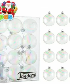 Joiedomi 12 Pcs 6'' Chrome Christmas Ball Ornaments All Holiday Decor