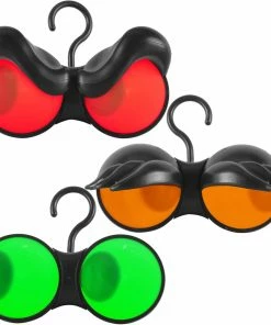 Joiedomi All Holiday Decor Flashing Peeping Eyes Lights 3 Pack - Red, Green, Orange