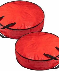 Joiedomi Organizer & Storage 36 Inch Packs Christmas Wreath Storage Bag (Red)