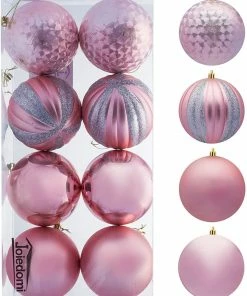 Joiedomi All Holiday Decor 3.94" Rose Gold Christmas Ornaments 8Pcs 9 Joiedomi All Holiday Decor 3.94