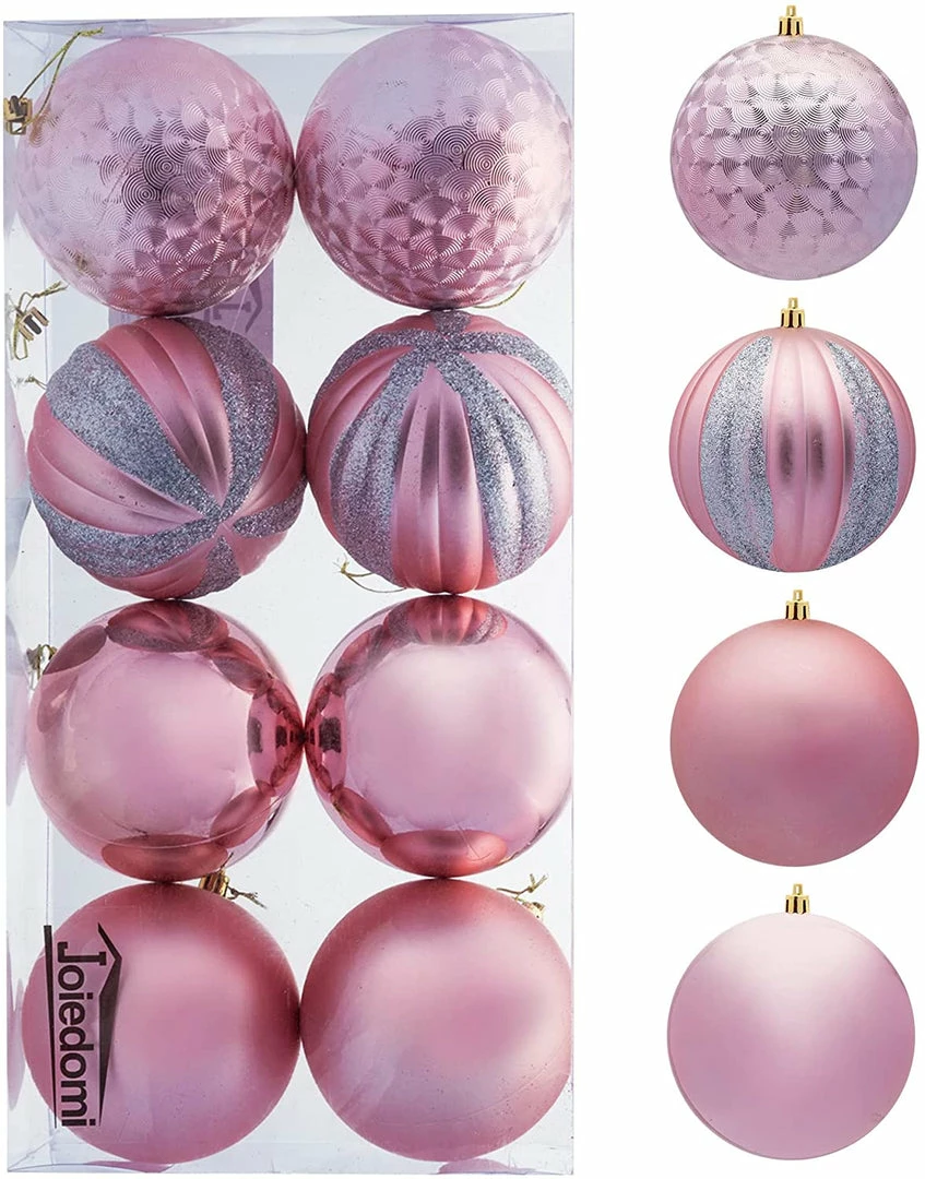 Joiedomi All Holiday Decor 3.94" Rose Gold Christmas Ornaments 8Pcs 5 Joiedomi All Holiday Decor 3.94" Rose Gold Christmas Ornaments 8Pcs