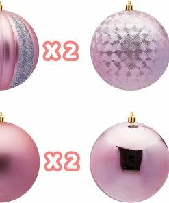 Joiedomi All Holiday Decor 3.94" Rose Gold Christmas Ornaments 8Pcs 7 Joiedomi All Holiday Decor 3.94
