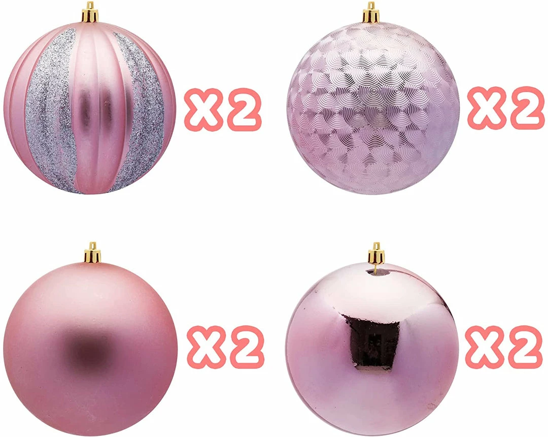 Joiedomi All Holiday Decor 3.94" Rose Gold Christmas Ornaments 8Pcs 3 Joiedomi All Holiday Decor 3.94" Rose Gold Christmas Ornaments 8Pcs