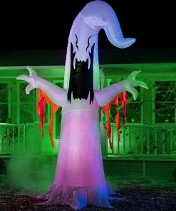 Joiedomi 12ft Halloween Ghost With Fire Light And Flaming Shreds