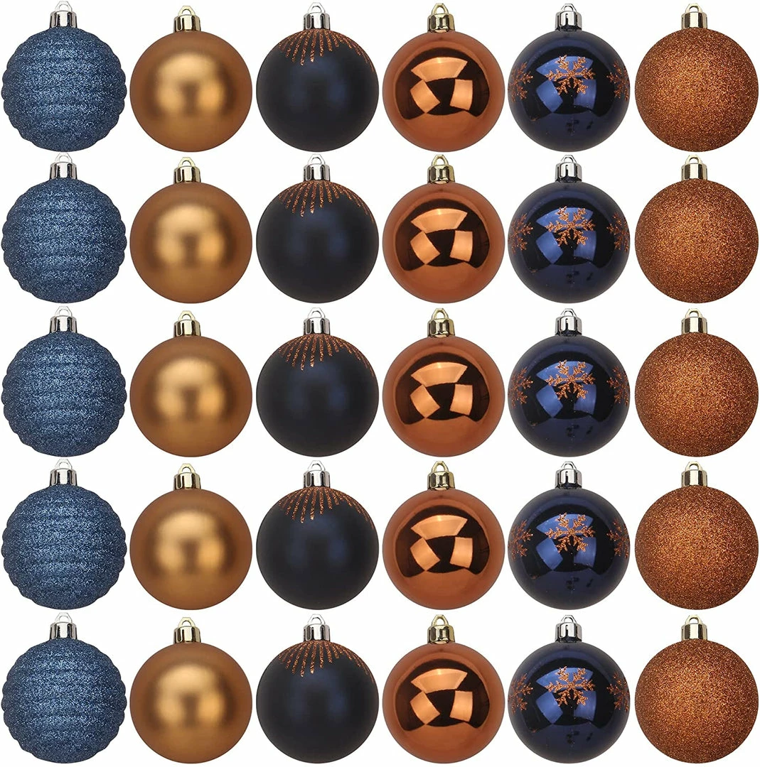 Joiedomi Christmas Ornaments Assorted Design (Blue&Gold), 30 Pcs 6 Joiedomi Christmas Ornaments Assorted Design (Blue&Gold), 30 Pcs