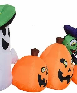Joiedomi 8ft Halloween Inflatable Horizontal Pumpkin And Halloween Characters