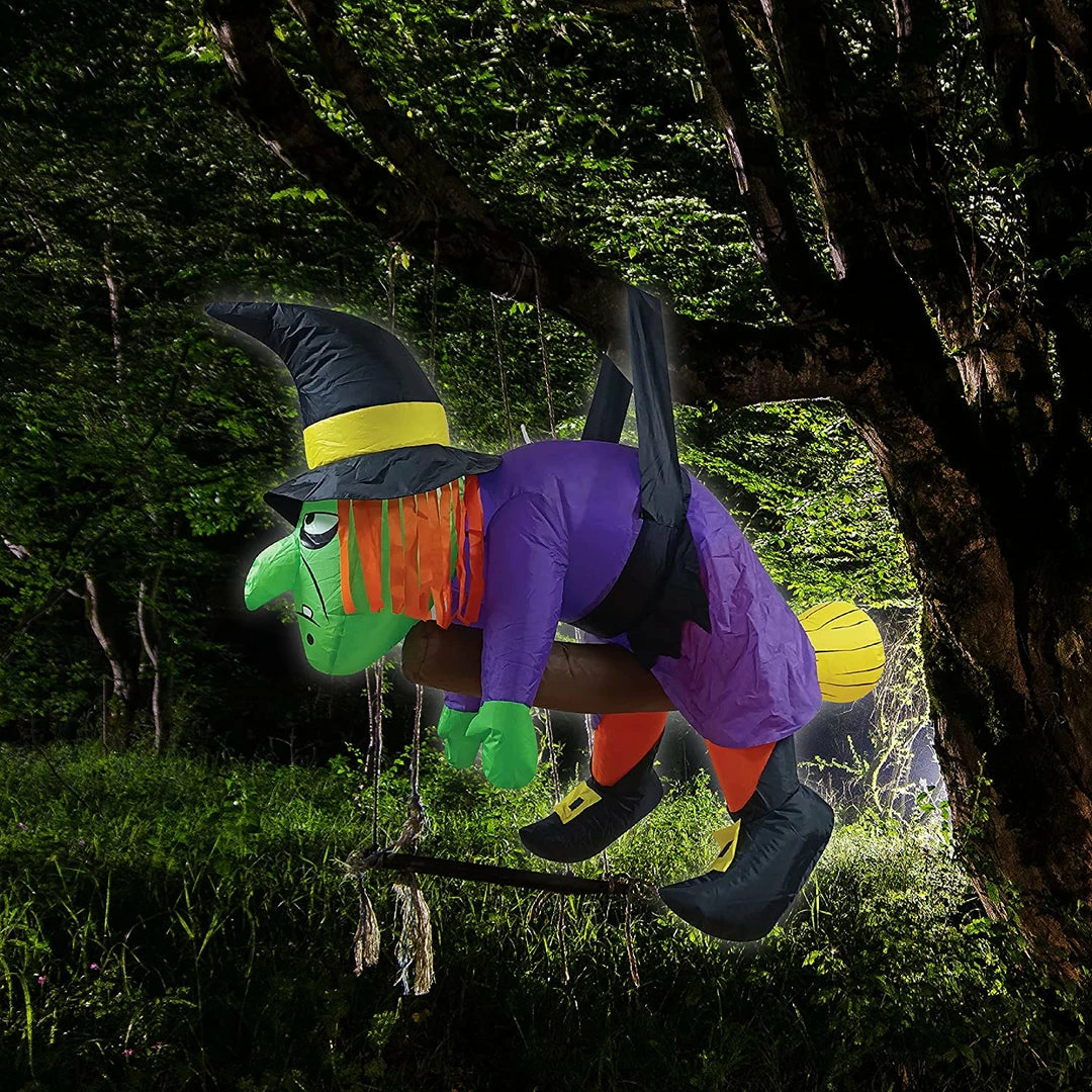 Joyin 4ft Halloween Inflatable Witch Hanging On Branch Inflatables 1 Joyin 4ft Halloween Inflatable Witch Hanging On Branch Inflatables