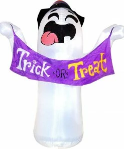 Joiedomi 10ft Halloween Cute Ghost With Trick Or Treat Banner And Witch Hat