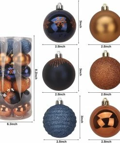 Joiedomi Christmas Ornaments Assorted Design (Blue&Gold), 30 Pcs 9 Joiedomi Christmas Ornaments Assorted Design (Blue&Gold), 30 Pcs
