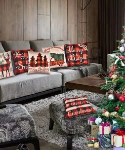 Joiedomi Christmas Pillow Covers With Rustic Farmhouse Design 10 Joiedomi Christmas Pillow Covers With Rustic Farmhouse Design
