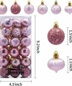 Joiedomi All Holiday Decor 1.57" Rosegold Christmas Ball Ornaments 36Pcs 7 Joiedomi All Holiday Decor 1.57