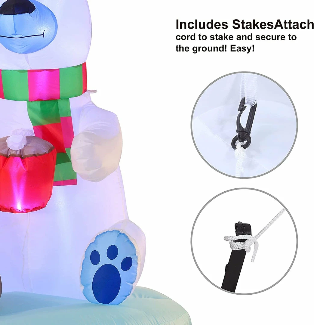 Joiedomi Inflatables 6 FT Long Inflatable Hot Cocoa And S'Mores 6 Joiedomi Inflatables 6 FT Long Inflatable Hot Cocoa And S'Mores