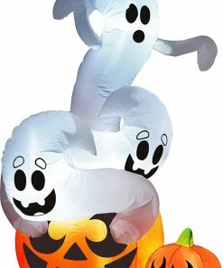 Joiedomi Halloween Large Twisting Ghosts On A Pumpkin Inflatable (6 Ft)