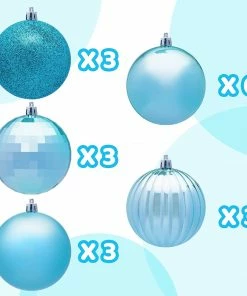 Joiedomi All Holiday Decor 3.15'' Baby Blue Christmas Ball Ornaments 18Pcs 7 Joiedomi All Holiday Decor 3.15'' Baby Blue Christmas Ball Ornaments 18Pcs
