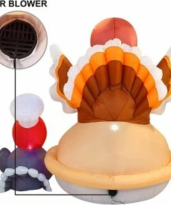 Joiedomi Inflatables Large Turkey On A Pumpkin Pie Inflatable (6 Ft) 9 Joiedomi Inflatables Large Turkey On A Pumpkin Pie Inflatable (6 Ft)