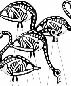 Joiedomi 4 Pack Skeleton Flamingo Yard Decorations