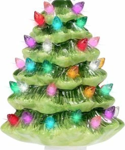 Joiedomi All Holiday Decor 2 Packs Ceramic Christmas Tree Night Light 9 Joiedomi All Holiday Decor 2 Packs Ceramic Christmas Tree Night Light