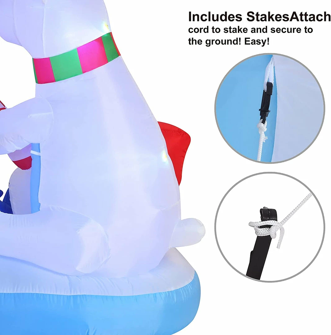 Joiedomi 6 FT Long Inflatable Fishing Hole Sign With Polar Bear Fishing 6 Joiedomi 6 FT Long Inflatable Fishing Hole Sign With Polar Bear Fishing