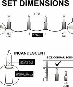 Joiedomi 63.9 FT 300 Count Christmas Multi-Colored White Wire String All Holiday Decor