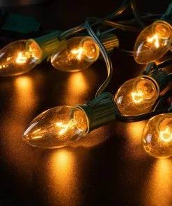 Joiedomi All Holiday Decor C9 Incandescent Bulb 25 Packs, Christmas Replacement Light Bulb