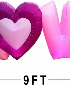 Joiedomi Inflatables 9 FT Inflatable Long Love Letters With LED Lights