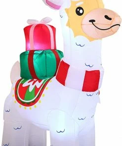 Joiedomi Large Christmas Llama Inflatable (6 Ft) Inflatables