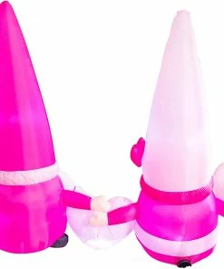 Joiedomi 6FT Tall Inflatable Valentines Day Gnomes Couple LED Lighted Decoration