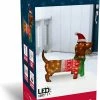Joiedomi 2ft LED Yard Lights - Tinsel Wiener Dog Outdoor Lighted Holiday Display