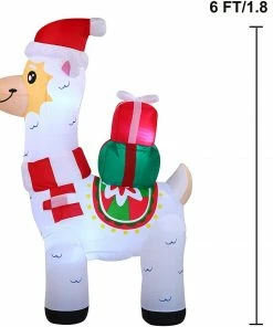Joiedomi Large Christmas Llama Inflatable (6 Ft) Inflatables 10 Joiedomi Large Christmas Llama Inflatable (6 Ft) Inflatables