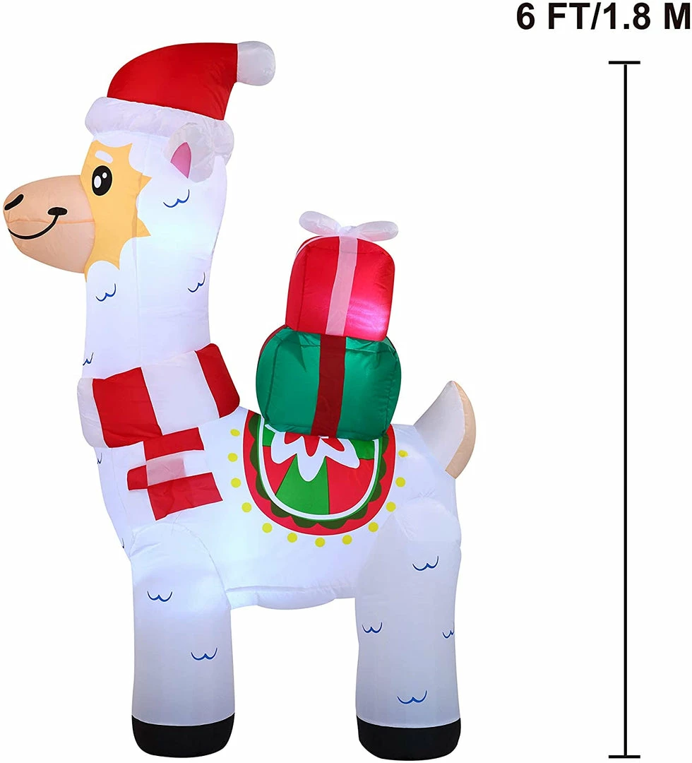 Joiedomi Large Christmas Llama Inflatable (6 Ft) Inflatables 5 Joiedomi Large Christmas Llama Inflatable (6 Ft) Inflatables