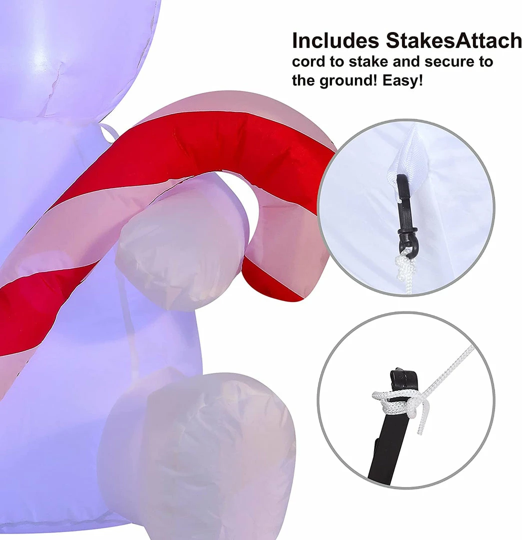 Joiedomi 6 FT Long Inflatable Three Sitting Snowmans 6 Joiedomi 6 FT Long Inflatable Three Sitting Snowmans