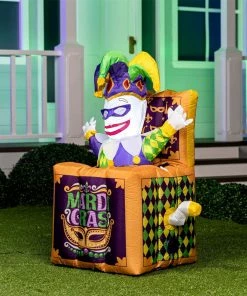 Joiedomi 4 Ft Mardi Gras Jester In The Box