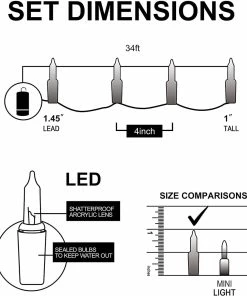 Joiedomi All Holiday Decor 100-Count Orange LED String Lights