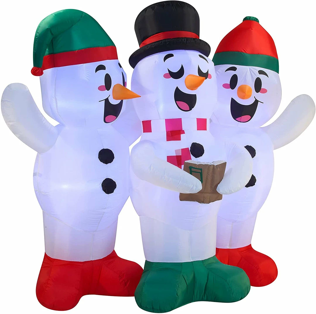 Joiedomi 6 FT Tall Inflatable Three Snowmen Caroling Inflatables 2 Joiedomi 6 FT Tall Inflatable Three Snowmen Caroling Inflatables